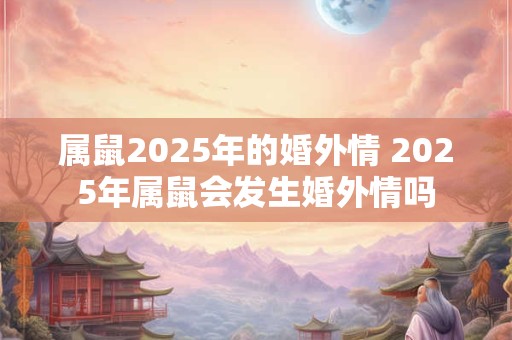 属鼠2025年的婚外情 2025年属鼠会发生婚外情吗