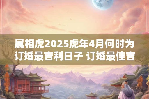 属相虎2025虎年4月何时为订婚最吉利日子 订婚最佳吉日