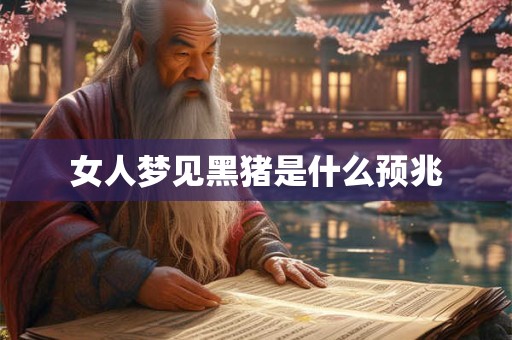 女人梦见黑猪是什么预兆