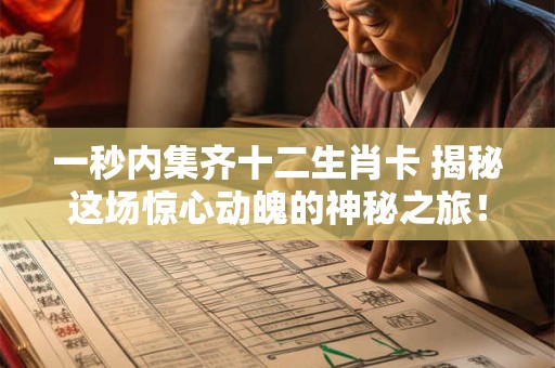 一秒内集齐十二生肖卡 揭秘这场惊心动魄的神秘之旅！