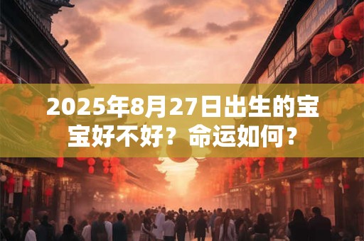 2025年8月27日出生的宝宝好不好?命运如何? 2025年8月27日出生的宝宝好不好?命运如何?