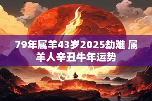 79年属羊43岁2025劫难 属羊人辛丑牛年运势