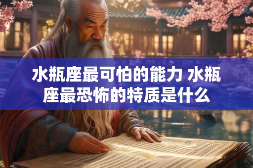 水瓶座最可怕的能力 水瓶座最恐怖的特质是什么