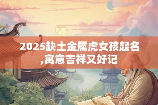 2025缺土金属虎女孩起名,寓意吉祥又好记