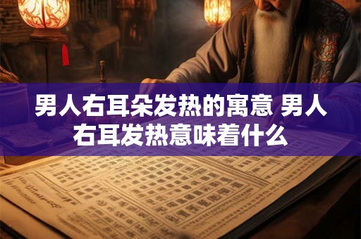 男人右耳朵发热的寓意 男人右耳发热意味着什么