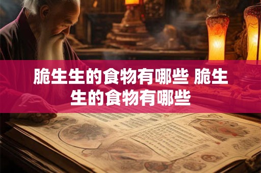 脆生生的食物有哪些 脆生生的食物有哪些