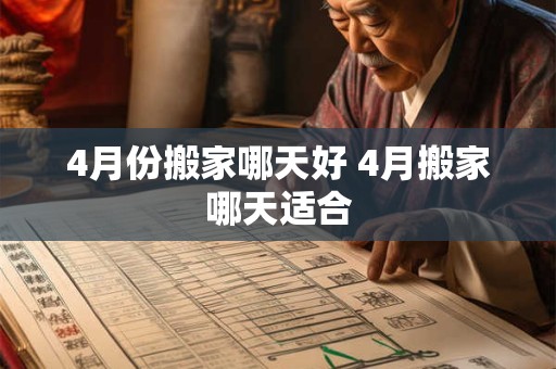 4月份搬家哪天好 4月搬家哪天适合