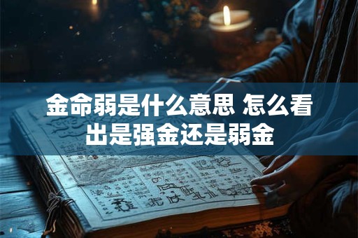 金命弱是什么意思 怎么看出是强金还是弱金