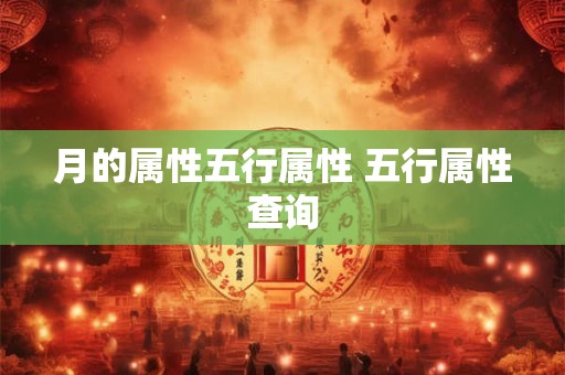 月的属性五行属性 五行属性查询