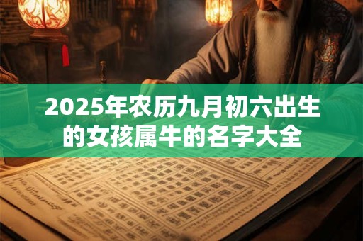 2025年农历九月初六出生的女孩属牛的名字大全