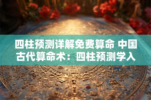 四柱预测详解免费算命 中国古代算命术：四柱预测学入门全解