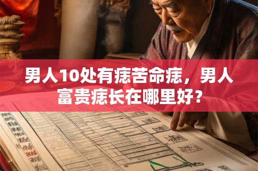 男人10处有痣苦命痣，男人富贵痣长在哪里好？