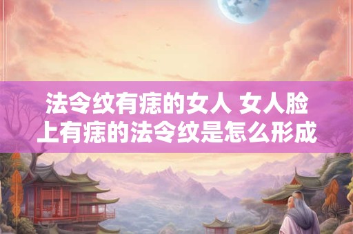 法令纹有痣的女人 女人脸上有痣的法令纹是怎么形成的