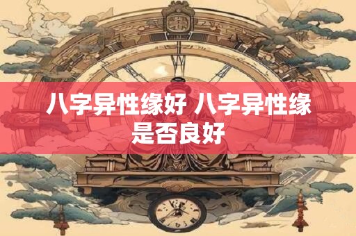 八字异性缘好 八字异性缘是否良好