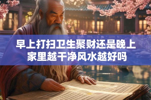 早上打扫卫生聚财还是晚上 家里越干净风水越好吗