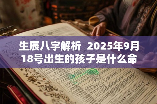 生辰八字解析  2025年9月18号出生的孩子是什么命