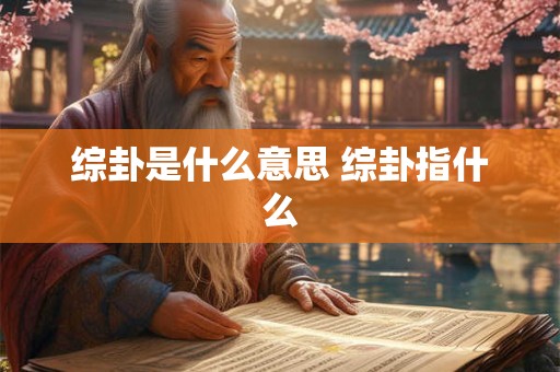 综卦是什么意思 综卦指什么