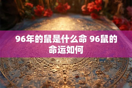 96年的鼠是什么命 96鼠的命运如何