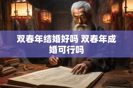 双春年结婚好吗 双春年成婚可行吗