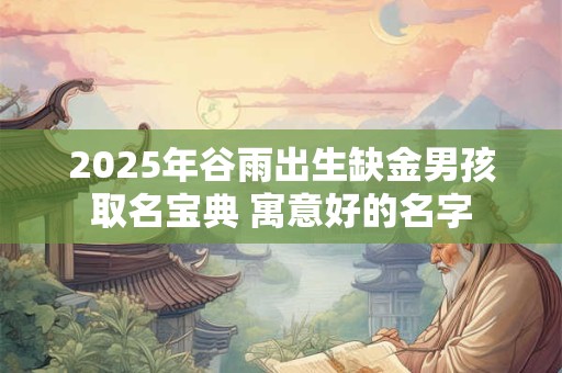 2025年谷雨出生缺金男孩取名宝典 寓意好的名字