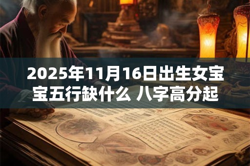 2025年11月16日出生女宝宝五行缺什么 八字高分起名字