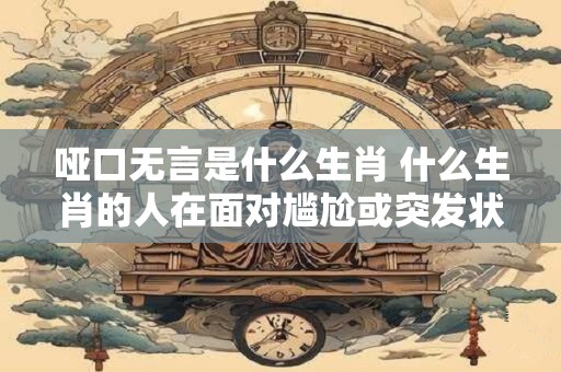 哑口无言是什么生肖 什么生肖的人在面对尴尬或突发状况时会变得哑口无言