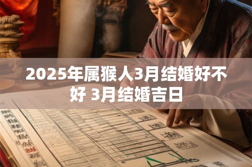 2026年属猴人3月结婚好不好 3月结婚吉日