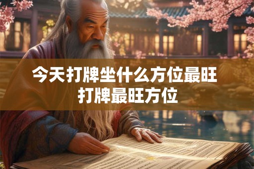 今天打牌坐什么方位最旺 打牌最旺方位
