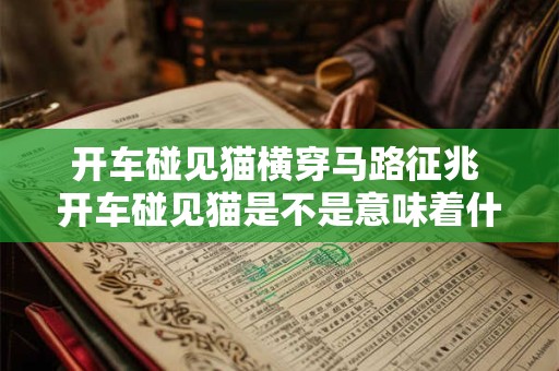 开车碰见猫横穿马路征兆 开车碰见猫是不是意味着什么