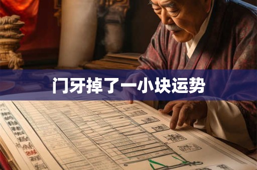 门牙掉了一小块运势