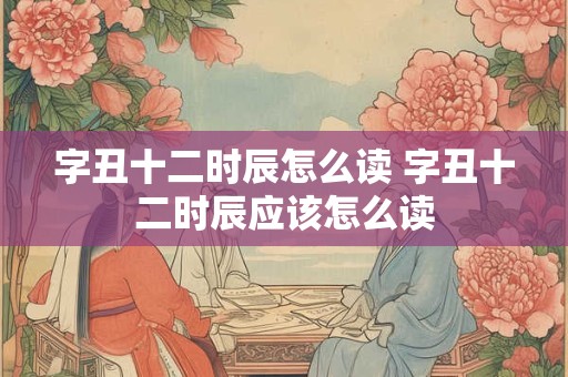 字丑十二时辰怎么读 字丑十二时辰应该怎么读