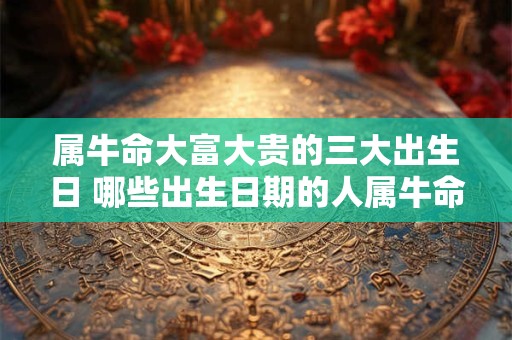 属牛命大富大贵的三大出生日 哪些出生日期的人属牛命容易成为大富大贵的人