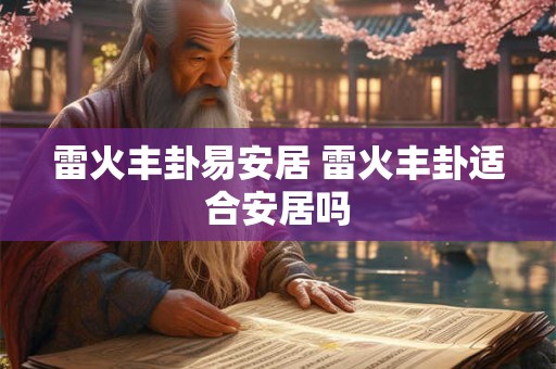 雷火丰卦易安居 雷火丰卦适合安居吗