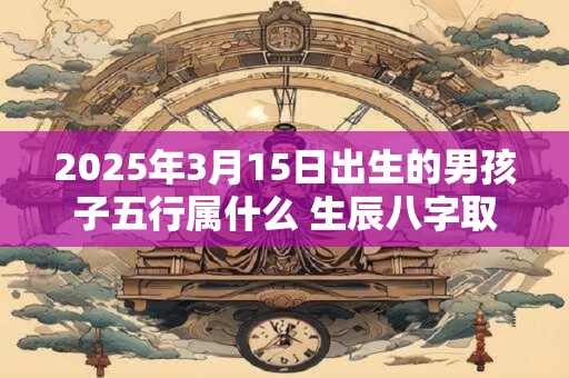 2025年3月15日出生的男孩子五行属什么 生辰八字取名