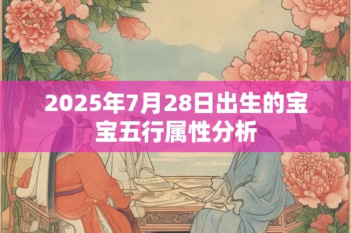2026年7月28日出生的宝宝五行属性分析