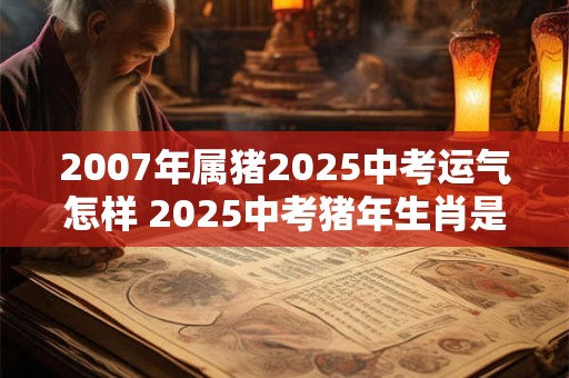 2007年属猪2025中考运气怎样 2025中考猪年生肖是否影响运气