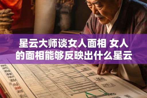 星云大师谈女人面相 女人的面相能够反映出什么星云大师谈女人面相