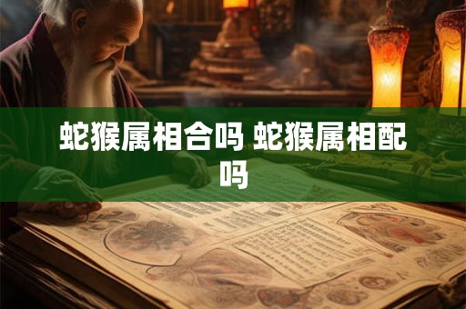 蛇猴属相合吗 蛇猴属相配吗