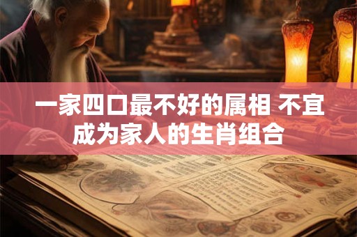 一家四口最不好的属相 不宜成为家人的生肖组合