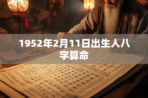 1952年2月11日出生人八字算命