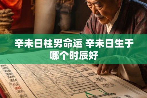 辛未日柱男命运 辛未日生于哪个时辰好