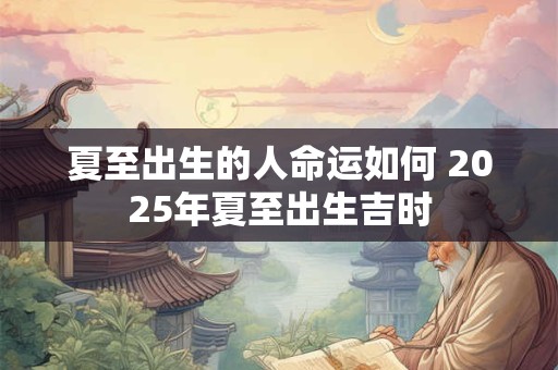 夏至出生的人命运如何 2026年夏至出生吉时 夏至出生的人命运如何 2026年夏至出生吉时