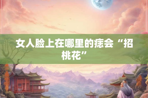 女人脸上在哪里的痣会“招桃花”