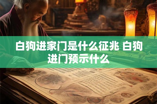 白狗进家门是什么征兆 白狗进门预示什么