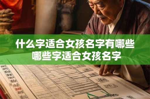 什么字适合女孩名字有哪些 哪些字适合女孩名字