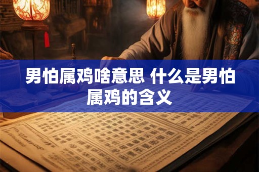 男怕属鸡啥意思 什么是男怕属鸡的含义