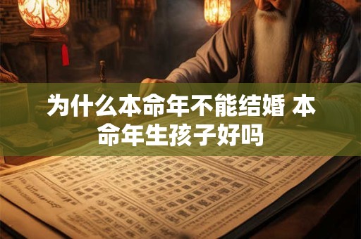 为什么本命年不能结婚 本命年生孩子好吗