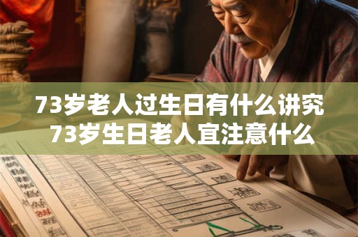 73岁老人过生日有什么讲究 73岁生日老人宜注意什么