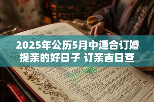 2025年公历5月中适合订婚提亲的好日子 订亲吉日查询