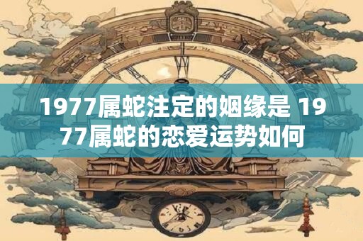 1977属蛇注定的姻缘是 1977属蛇的恋爱运势如何